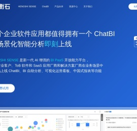 衡石科技|新一代 AI 增强的 BI PaaS-面向SaaS集成的企业级BI-基于指标平台的ChatBI