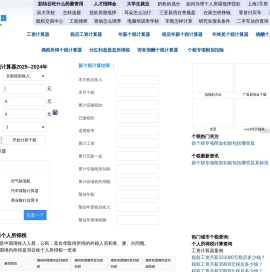 新个税计算器2025-2024个人所得税计算器-工资计算器-养老金计算器-五险一金计算器-税前税后工资计算器 -