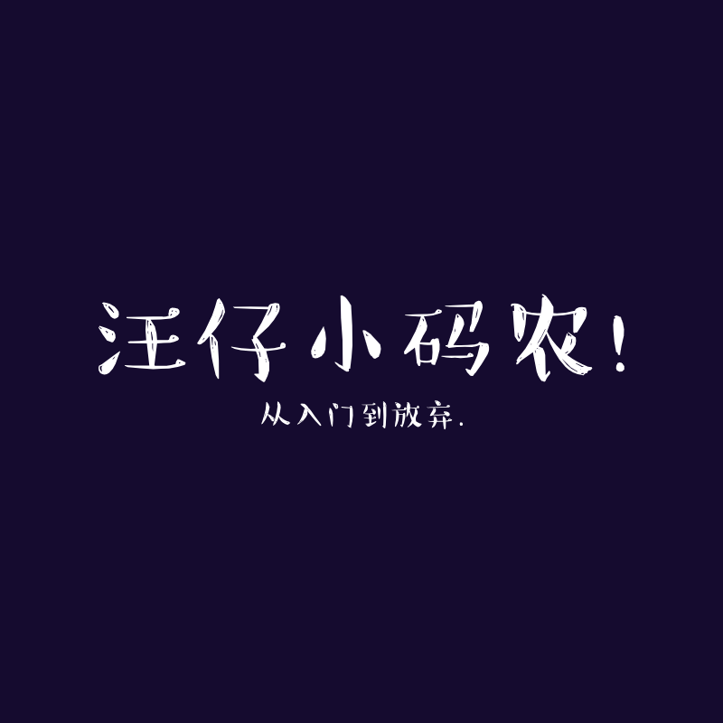 汪仔小码农！