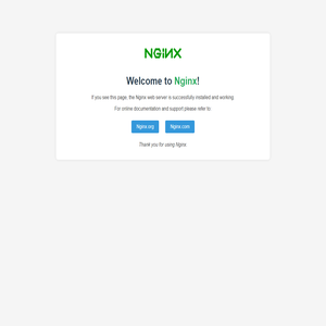Welcome to Nginx!