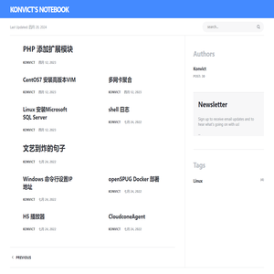 Konvict's Notebook