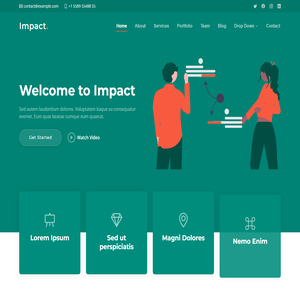 Impact Bootstrap Template - Index